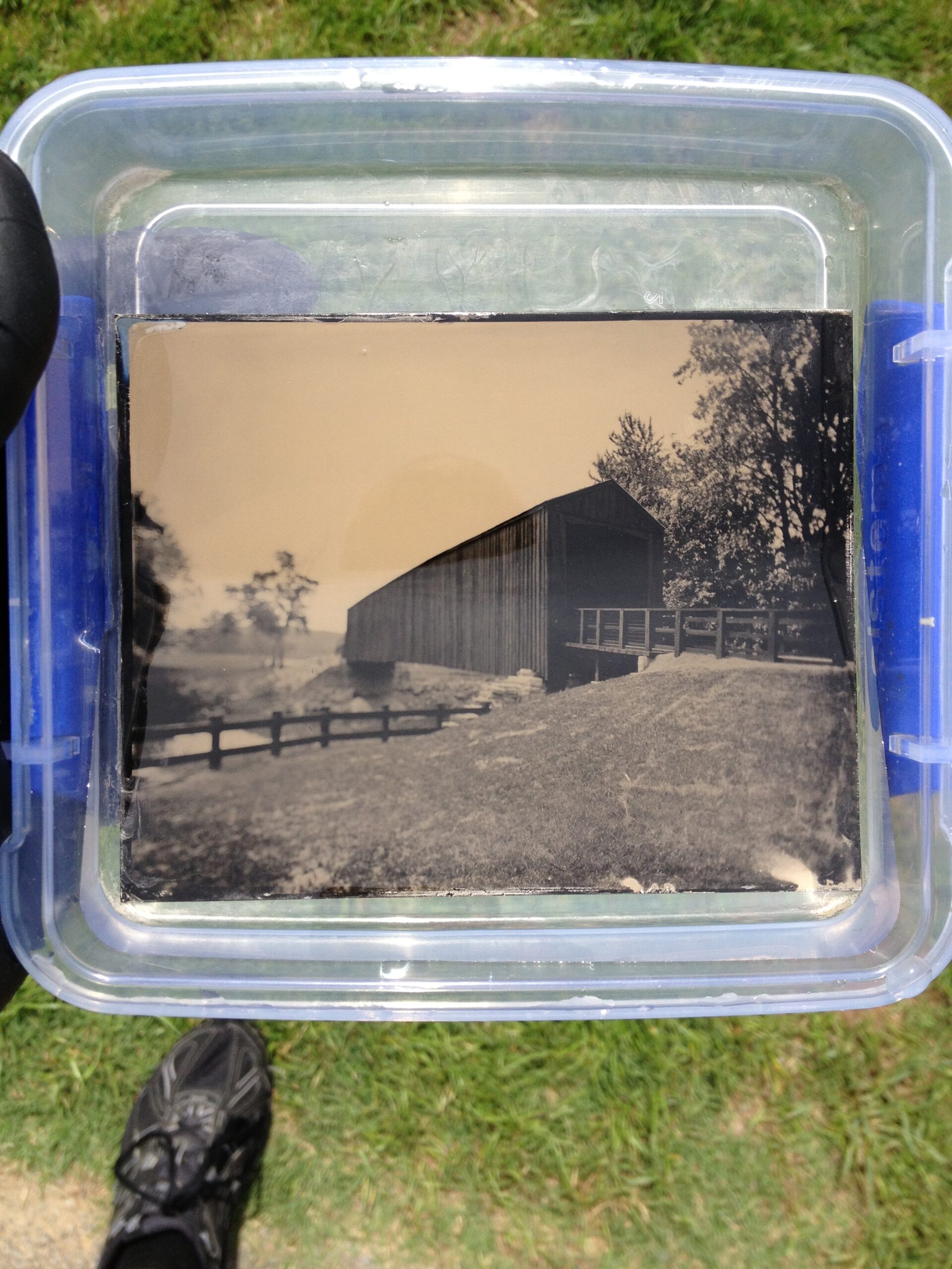 Burfordville Covered Bridge - Wet Plate Collodion by Tim Layton, © 2024, All Rights Reserved, www.timlaytonfineart.com